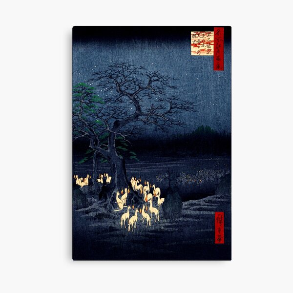 Fire Foxs on New Years Eve Canvas Print