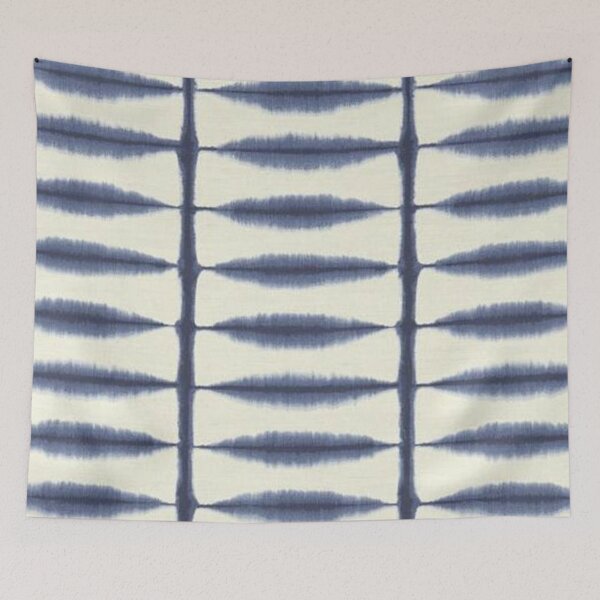 Item preview, shibori indigo geometry designed and sold by hellcom.