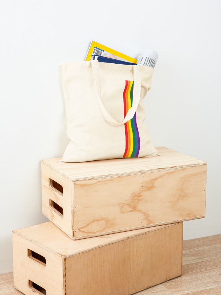 Alternate view of Rainbow Pride LGBT Strip Tote Bag