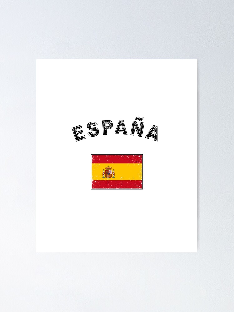 Poster mit Spanien spanisch Flagge Fahne Europameisterschaft von  GeogDesigns