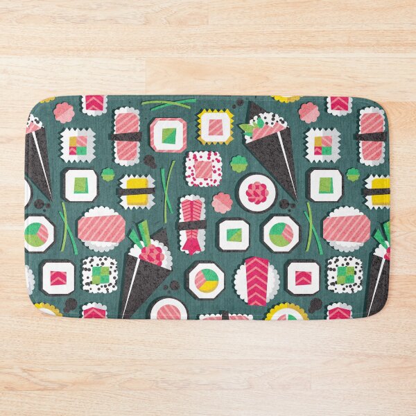 Item preview, Paper cut geo sushi // teal background designed and sold by SelmaCardoso.