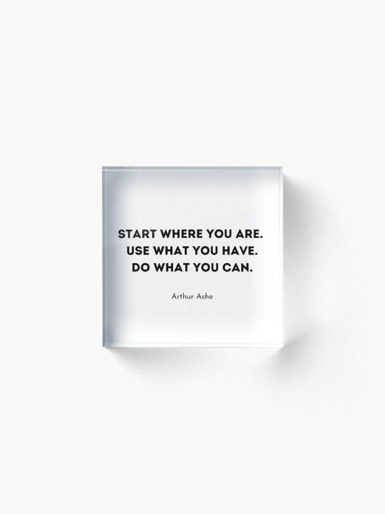 Alternate view of Arthur Ashe Start where you are Acrylic Block