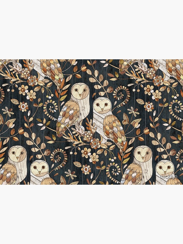 Wooden Wonderland Barn Owl Collage by micklyn