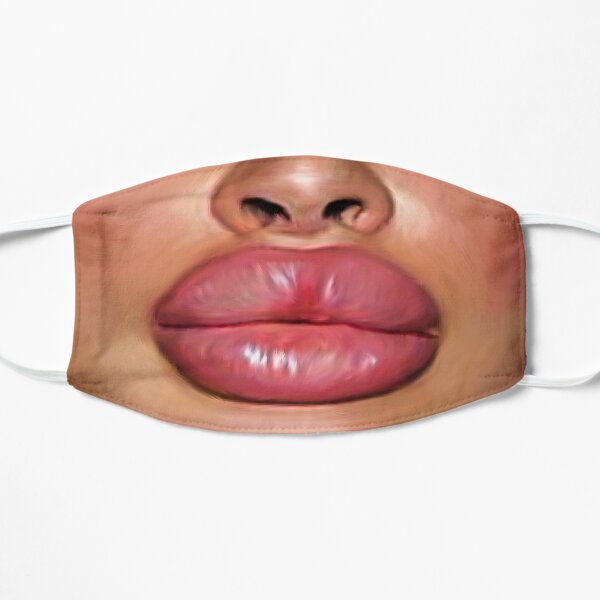 FUNNY SMILING BIG LIPS FACEMASK Flat Mask