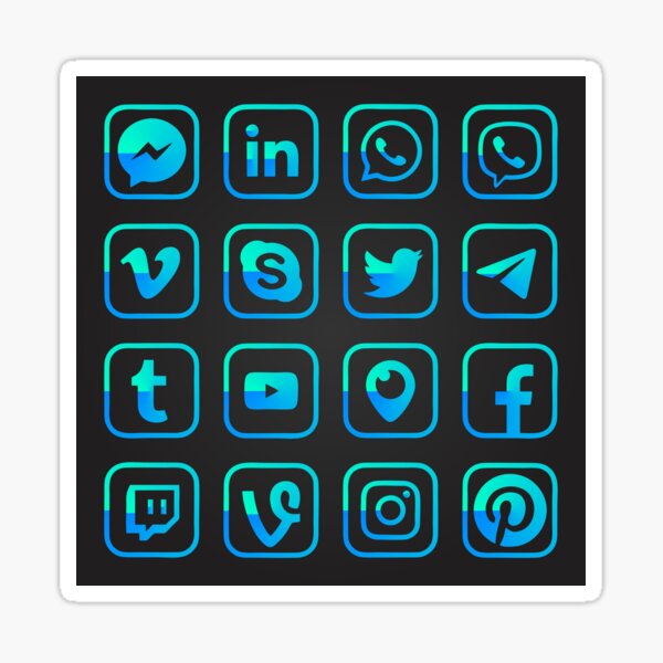 Social Media Logo Sticker for iOS & Android