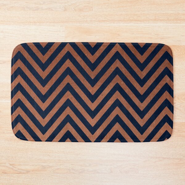 Item preview, Navy blue and copper chevron designed and sold by hellcom.