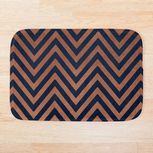 Item preview, Navy blue and copper chevron designed and sold by hellcom.