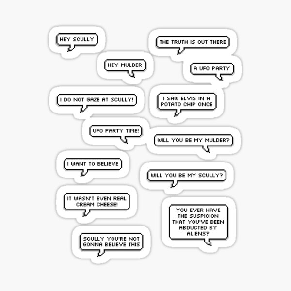 Item preview, The X-Files Quotes Set designed and sold by honeysticks.