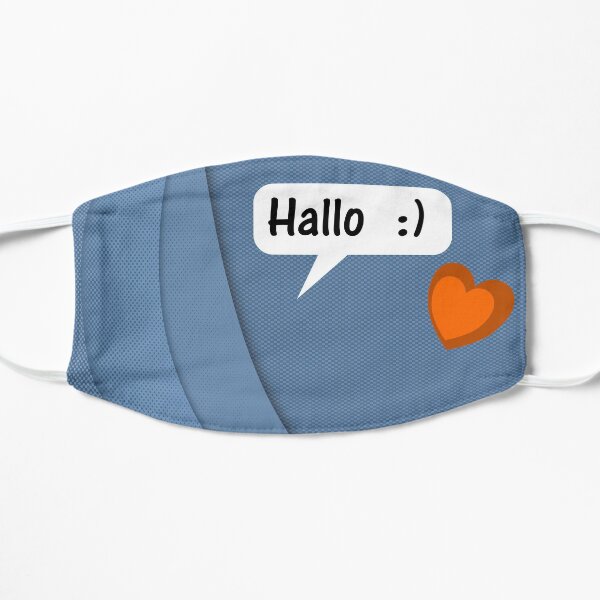 Hallo in Blau Flache Maske