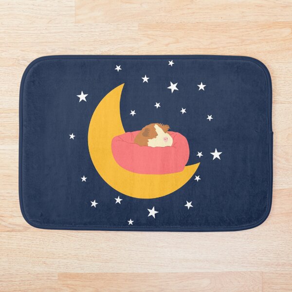 Sleeping Guinea Pig Bath Mat