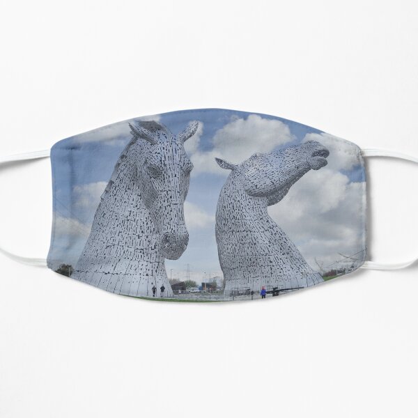 The Kelpies, Helix Park, Falkirk, Scotland, the Kelpies are the largest equine sculptures in the world Flat Mask