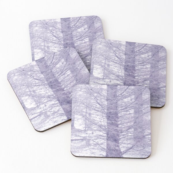 Item preview, Winter blue woodland trees designed and sold by Latch Farm  Studios.