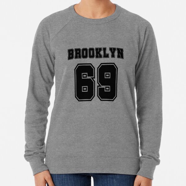 Womens Ladies BROOKLYN 76 NEW YORK Print Varsity Sweatshirt Pullover Jumper Top 