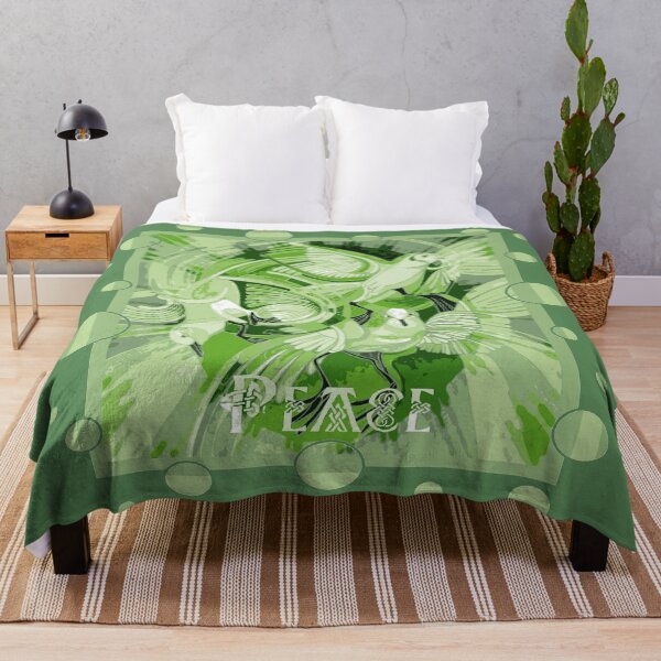 Item preview, Dove With Celtic Peace Text In Green Tones designed and sold by taiche.