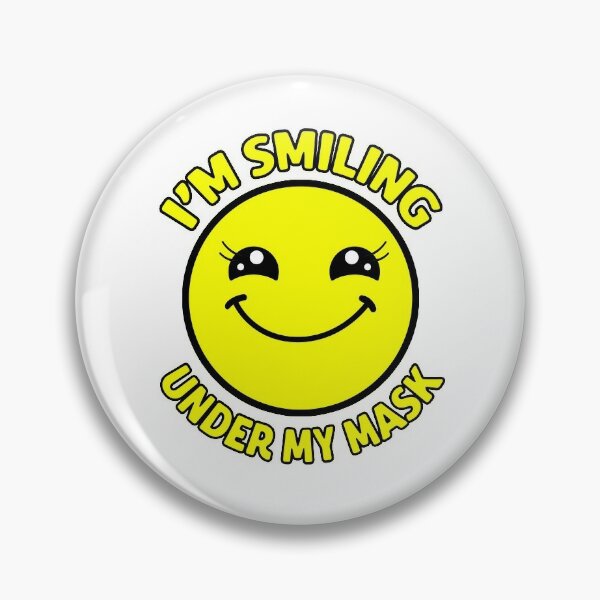 Pin Button Badge Ø25mm 1" Smiley Face Smile Smiling Emo Happy Face France 