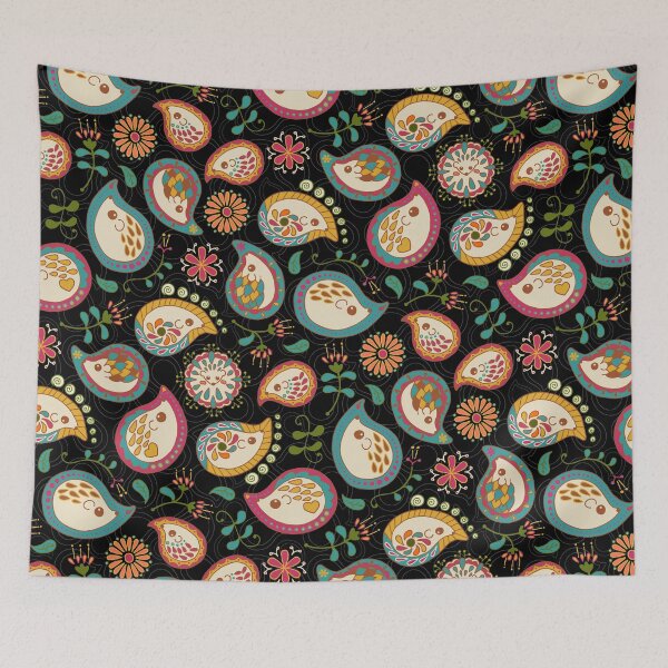Item preview, Hedgehog Paisley_Party Colors designed and sold by miavaldez.