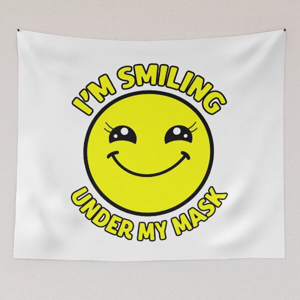 Item preview, I'm Smiling Under My Mask designed and sold by funnytshirtemp.