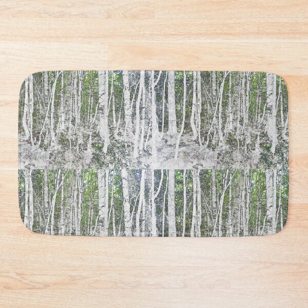 Item preview, Woodland - green spring light through silver birch trees  designed and sold by Latch Farm  Studios.