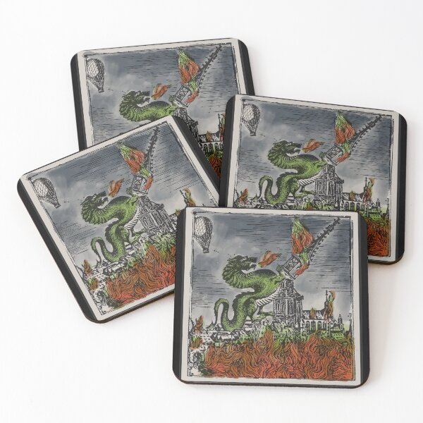 Item preview, The dragon attacks the village designed and sold by Fairytale of DC.