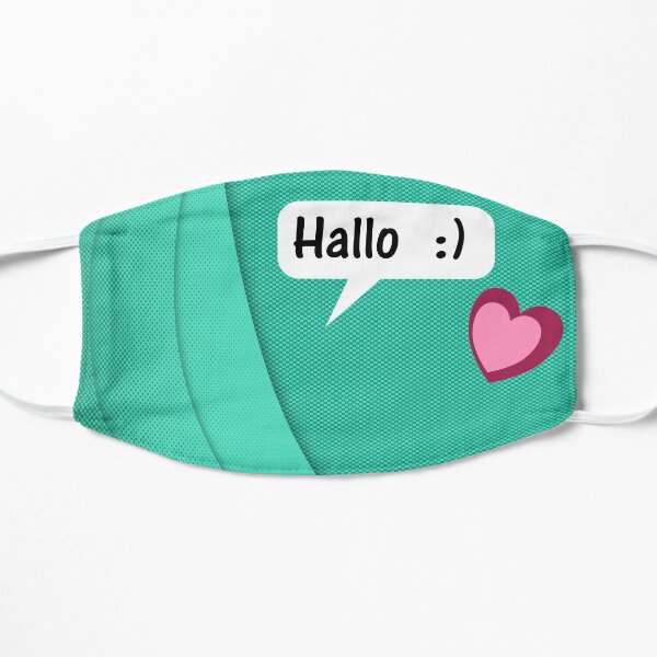Hallo in Grün Flache Maske