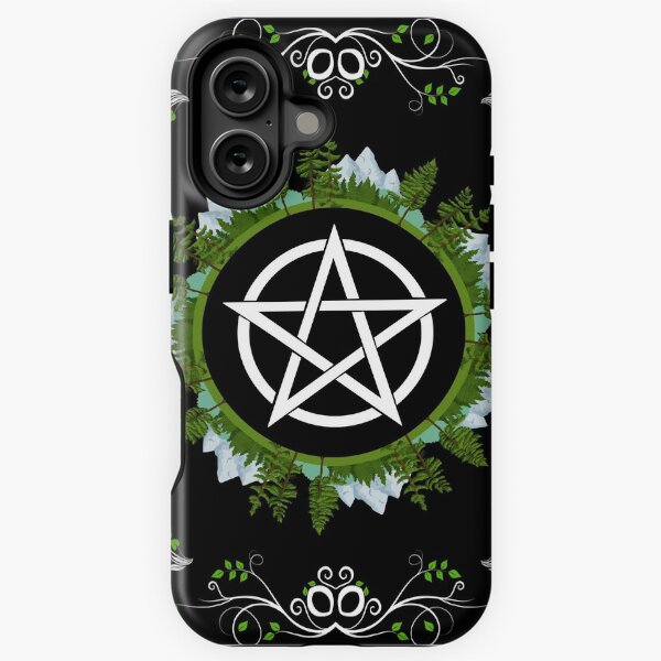 Item preview, Green Witch Pentagram - Nature Themed Wiccan Pentacle designed and sold by Occult Designs.