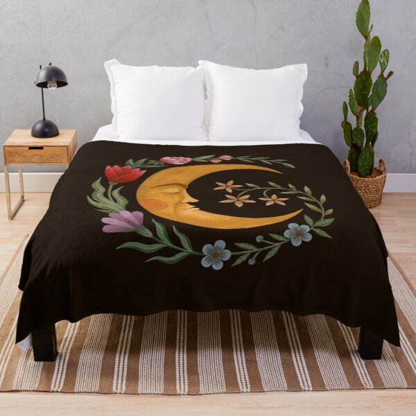 Midsummer Moon Throw Blanket