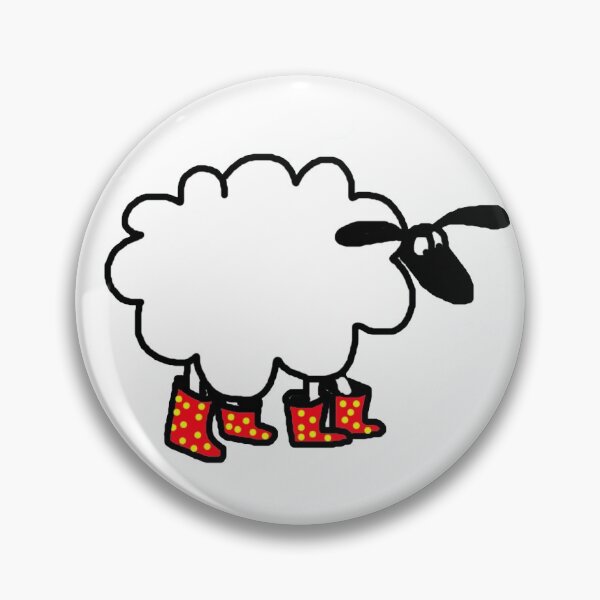 Item preview, Cartoon Sheep Wearing Red Spotty Wellington Boots designed and sold by jaggerstudios.
