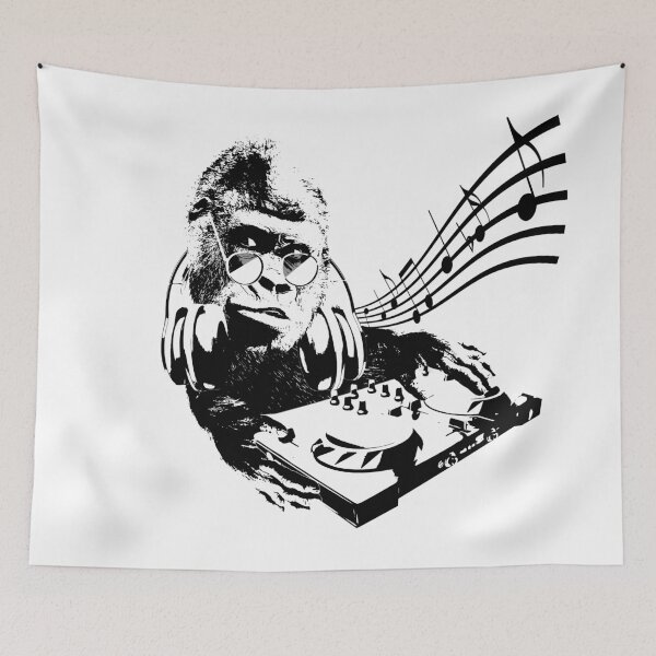 Item preview, DJ Party Monkey Dance Music - Black designed and sold by Slicki.