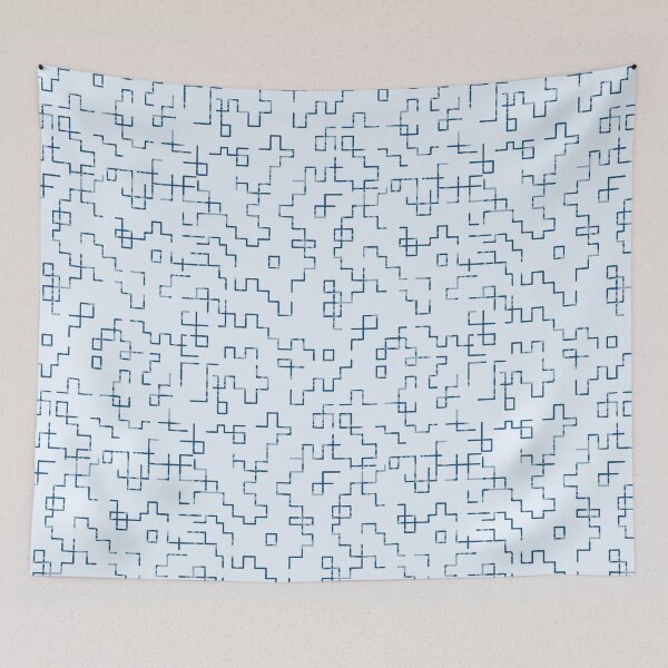 Item preview, A-mazing: Abstract linework. Maze in light blue. Snake line designed and sold by SparkleandSmile.