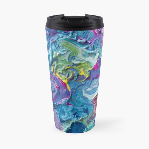 Rainbow Flow Abstraction Travel Mug