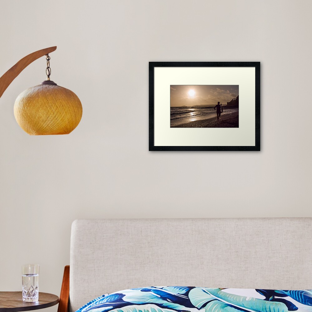 Seaton Surfer - 24/10/09 Framed Art Print
