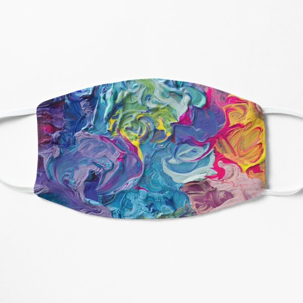 Rainbow Flow Abstraction Flat Mask