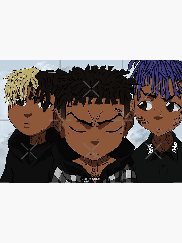 X Evolution Anime Boondocks Composition Greeting Card By Diffused Art Redbubble