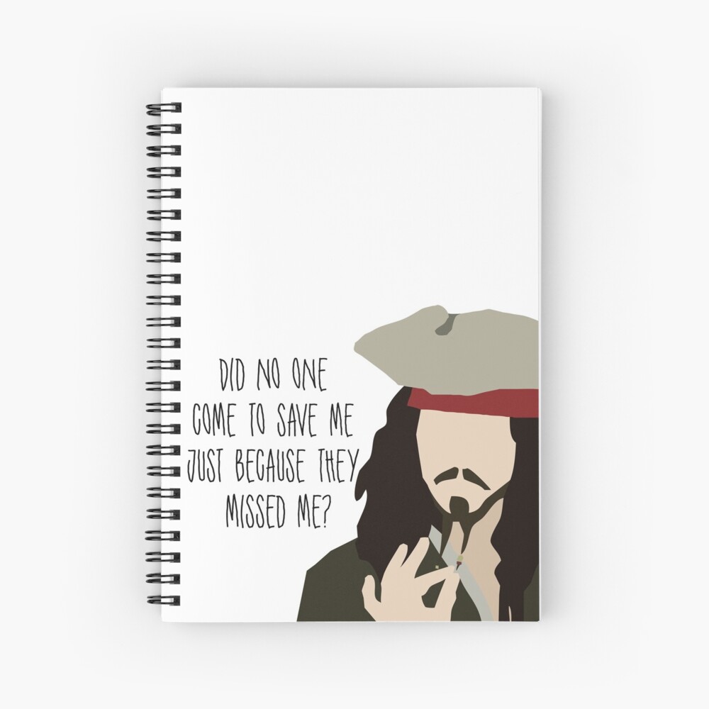 Jack Sparrow Spiral Notebook By Alessiapeg Redbubble