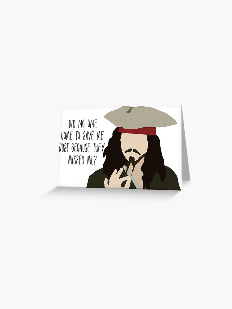 Jack Sparrow Greeting Card By Alessiapeg Redbubble