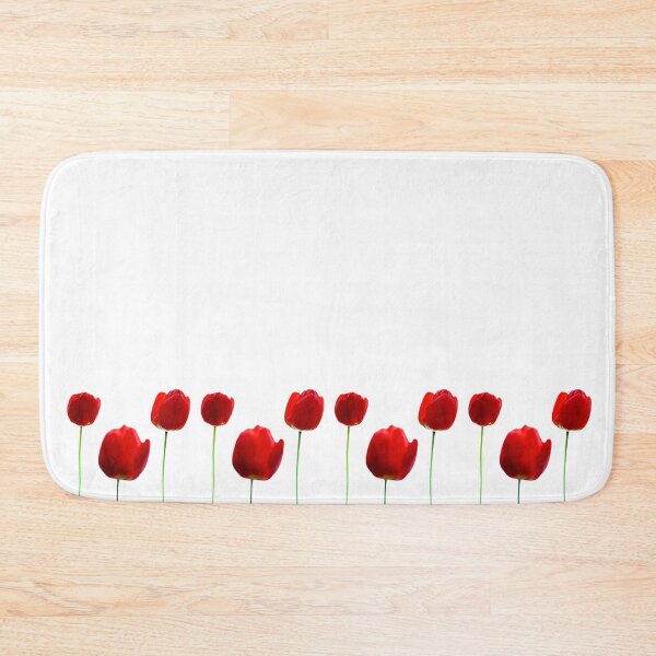 Item preview, Three Red Tulips repeated pattern designed and sold by Phillip Thornton.
