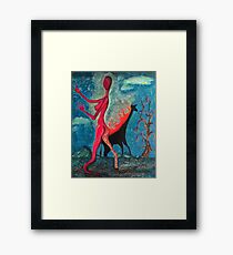 The Burning Giraffe Interpretation Framed Print