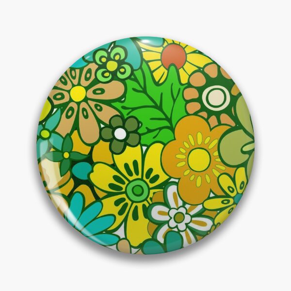 Item preview, Green Retro Flowers designed and sold by SockSandwich.