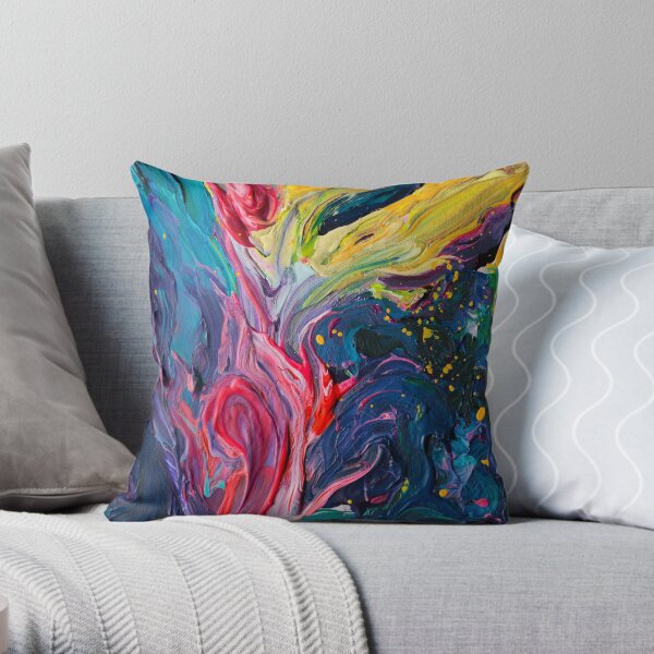 Bird Flower Throw Pillow