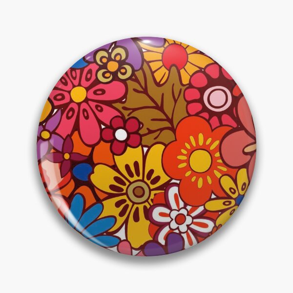 Item preview, Orange/Pink Retro Flowers designed and sold by SockSandwich.