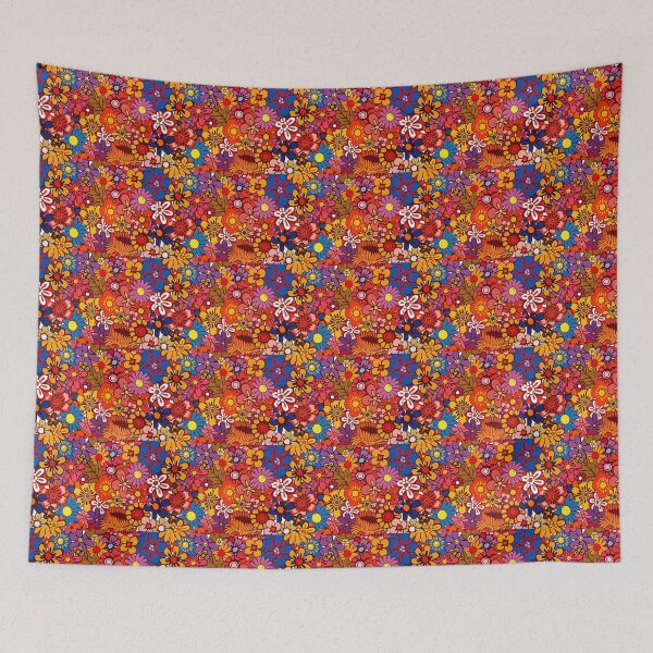 Item preview, Orange/Pink Retro Flowers designed and sold by SockSandwich.