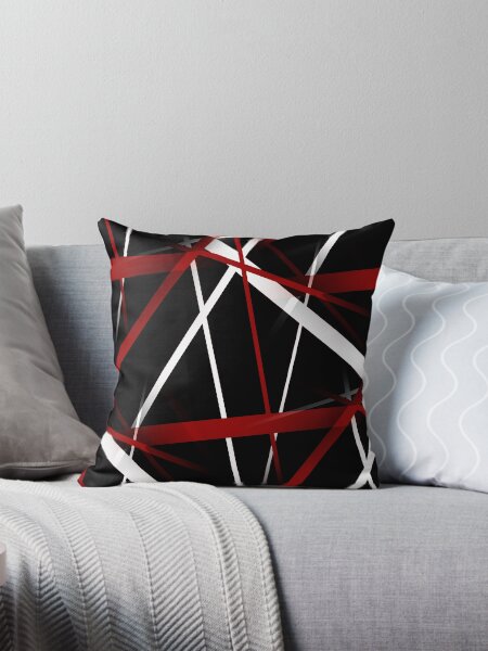 Item preview, Seamless Abstract Red and White Lines On Black Pattern designed and sold by taiche.