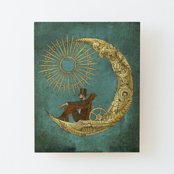 Moon Travel Wood Mounted Print