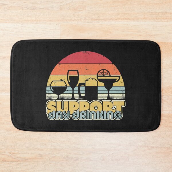 Item preview, Support Day Drinking Print. Retro Style Funny Alcohol Graphic designed and sold by PackAPunch.