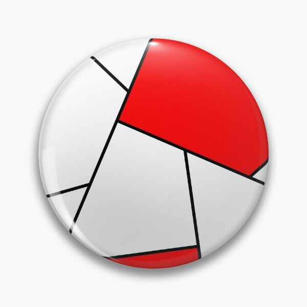 Item preview, Geometric abstract - red, white and black. designed and sold by K.S ART.