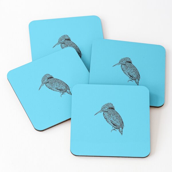 Item preview,  Belted Kingfisher Black Print designed and sold by designsasstultd.