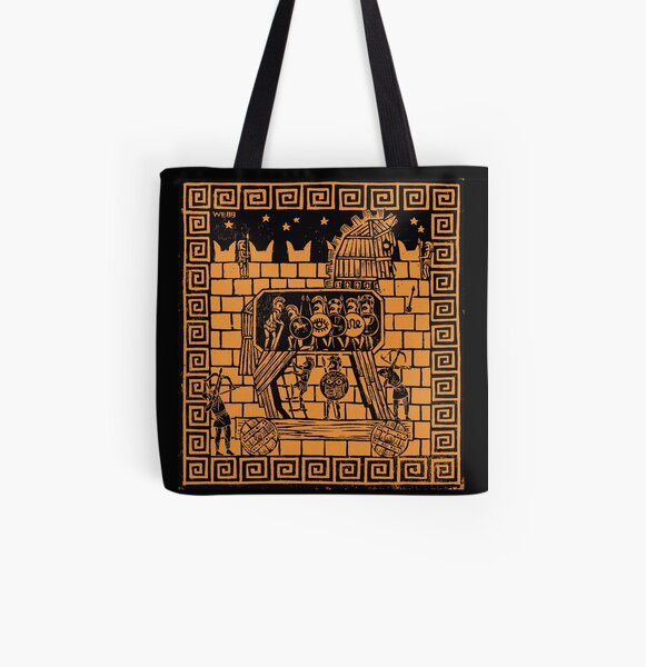Trojan Horse All Over Print Tote Bag