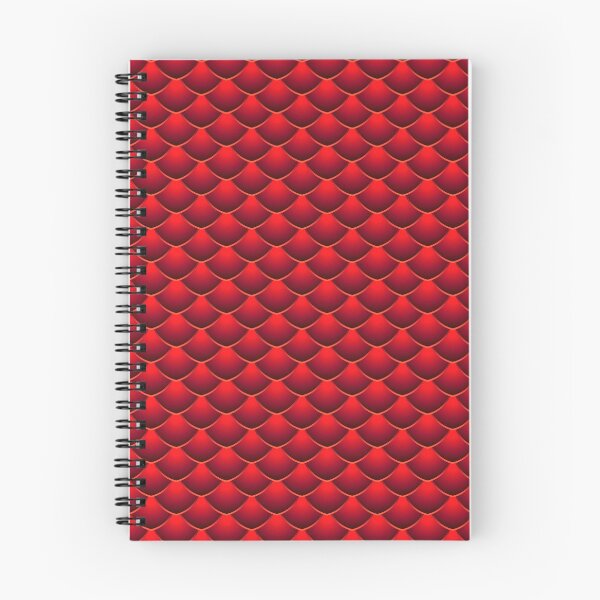 Item preview, Red dragon scales 3d effect fun bold animal print design in red and scarlet, classic statement fashion clothing, soft furnishings and home decor  designed and sold by Latch Farm  Studios.