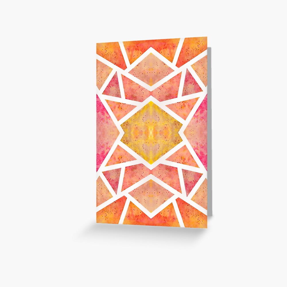 Carte de vœux « Mosaïque Orange »