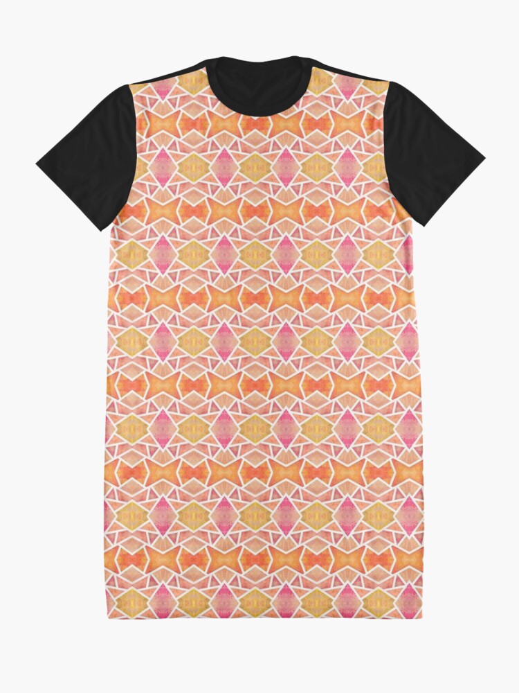 Robe t-shirt ''Mosaïque Orange ' : autre vue